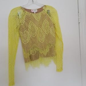 Yellow lace dress